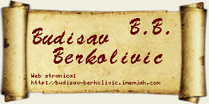 Budisav Berkolivić vizit kartica